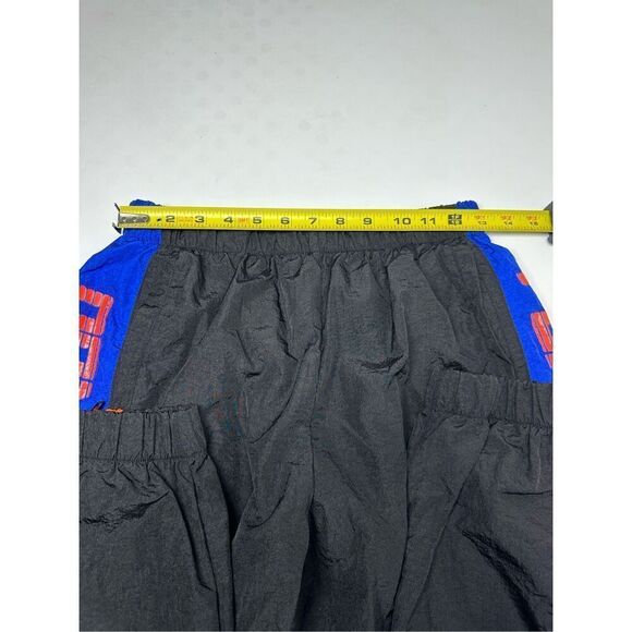Forever 21 Pony Women's Windbreaker Pants Size L Black Orange Blue Y2K Notes - Picture 10 of 14
